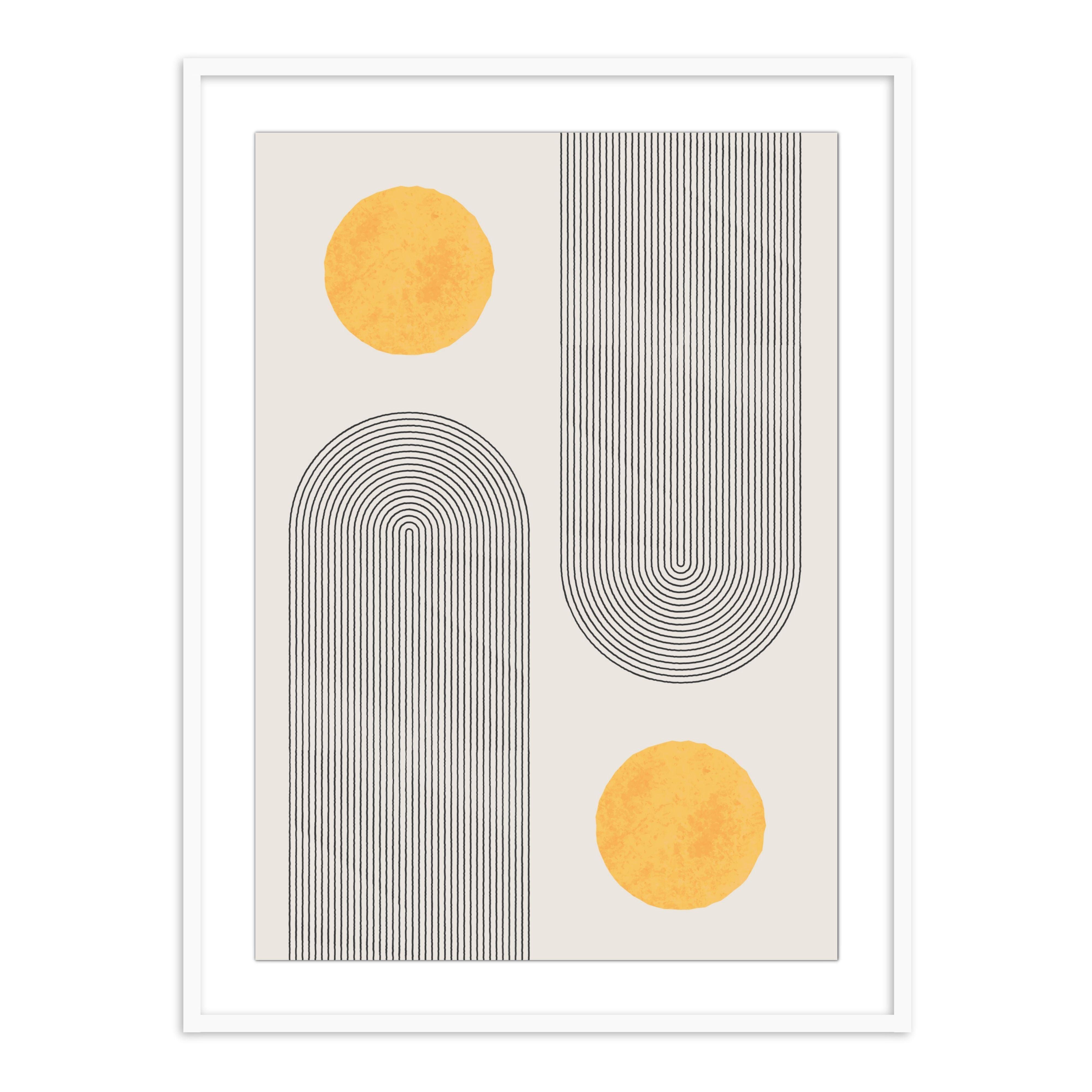 Buy Frames - Geometric Capsule Wall Art Framed Painting For Living Room Bedroom and Home Decor by The Atrang on IKIRU online store