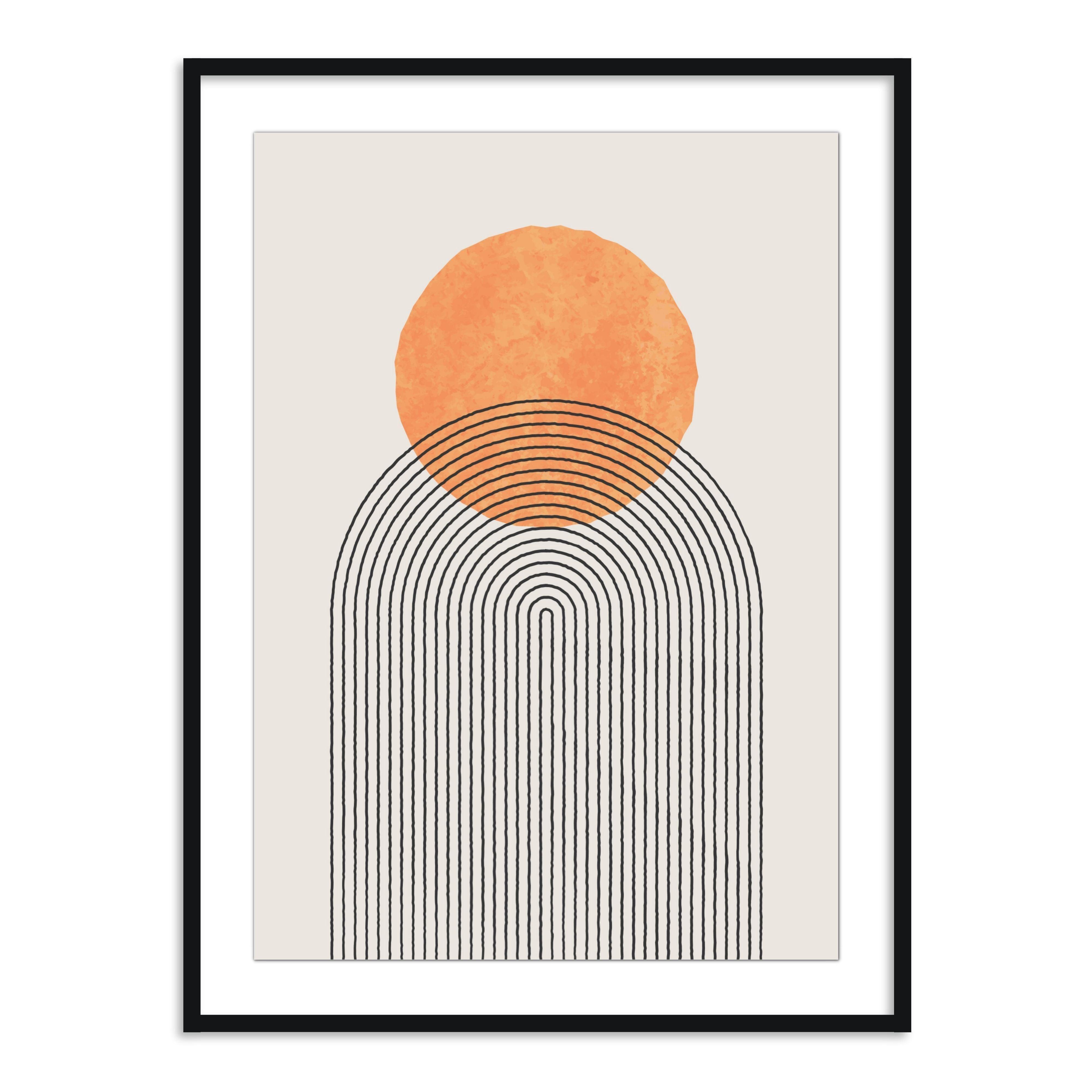 Buy Frames - Geometric Semicircle Abstract Wall Art Painting Frame For Living Room Bedroom and Home Decor by The Atrang on IKIRU online store