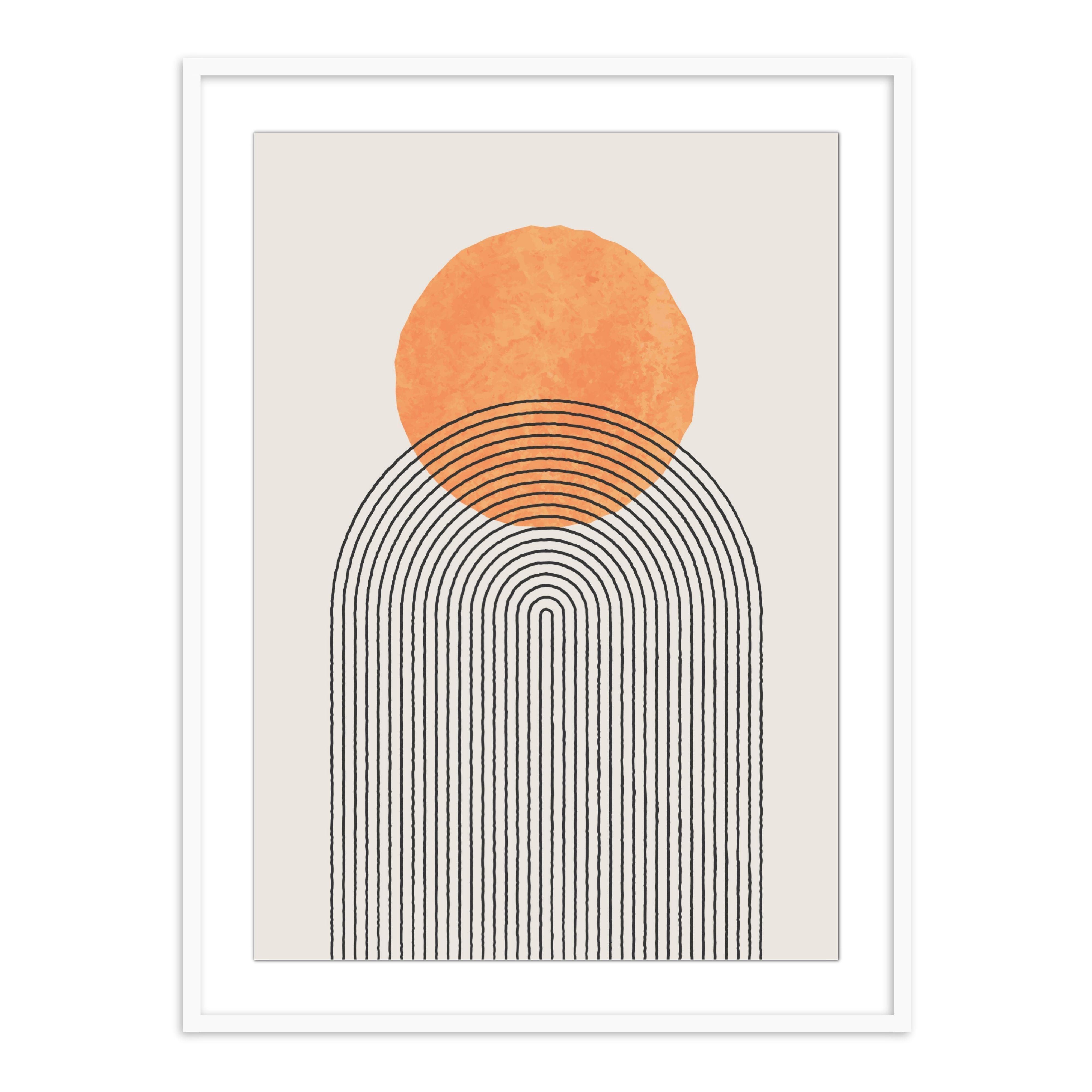 Buy Frames - Geometric Semicircle Abstract Wall Art Painting Frame For Living Room Bedroom and Home Decor by The Atrang on IKIRU online store