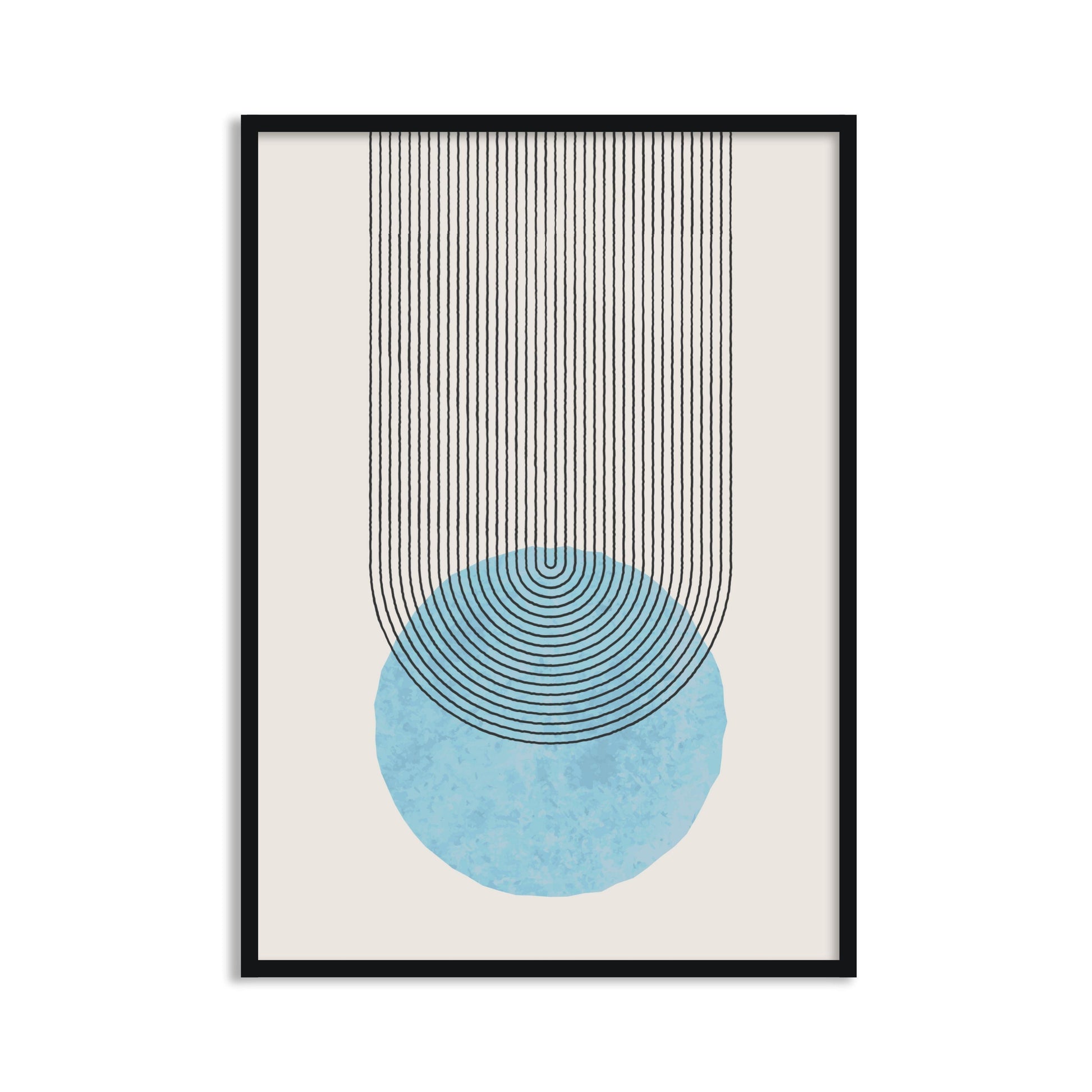 Buy Frames - Geometric Semicircle Design Wall Art Framed Painting For Living Room Bedroom and Home Decor by The Atrang on IKIRU online store