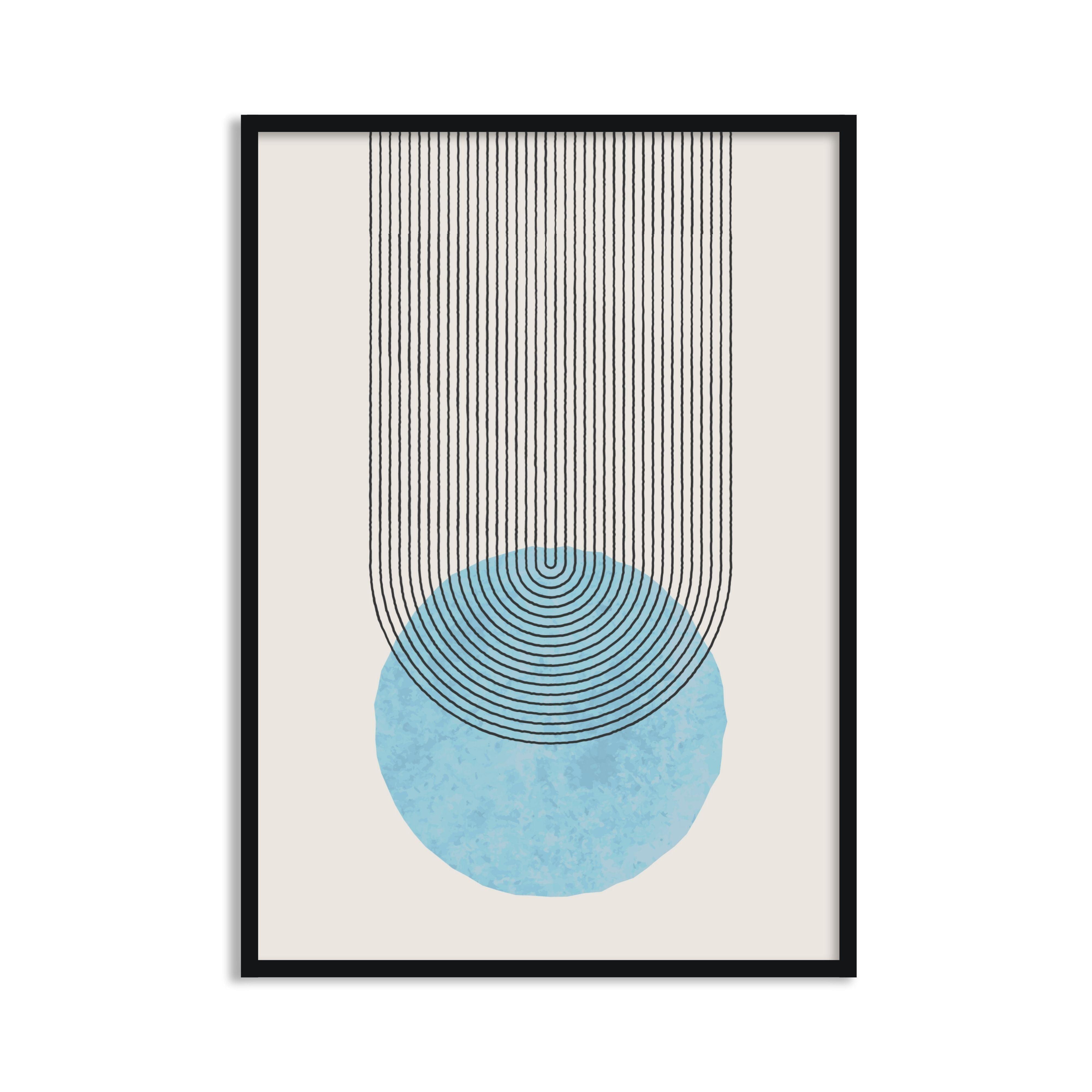 Buy Frames - Geometric Semicircle Design Wall Art Framed Painting For Living Room Bedroom and Home Decor by The Atrang on IKIRU online store