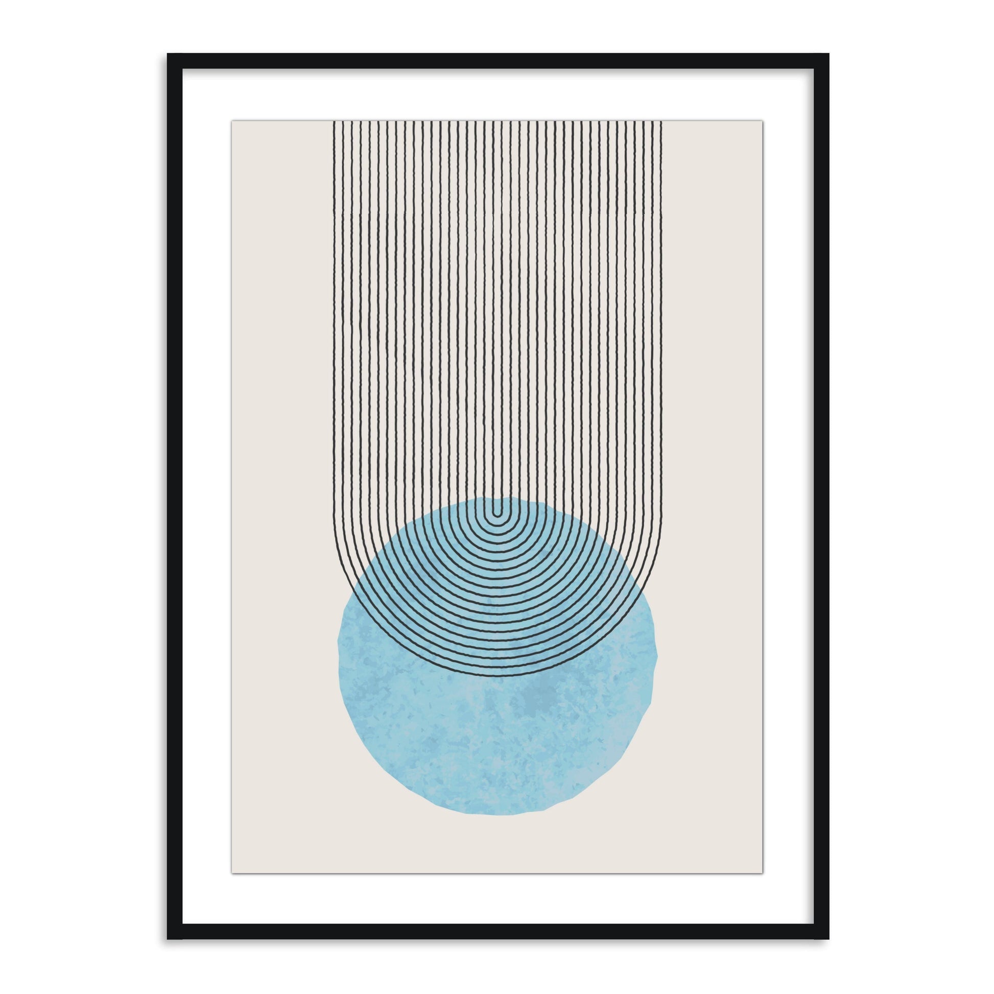 Buy Frames - Geometric Semicircle Design Wall Art Framed Painting For Living Room Bedroom and Home Decor by The Atrang on IKIRU online store