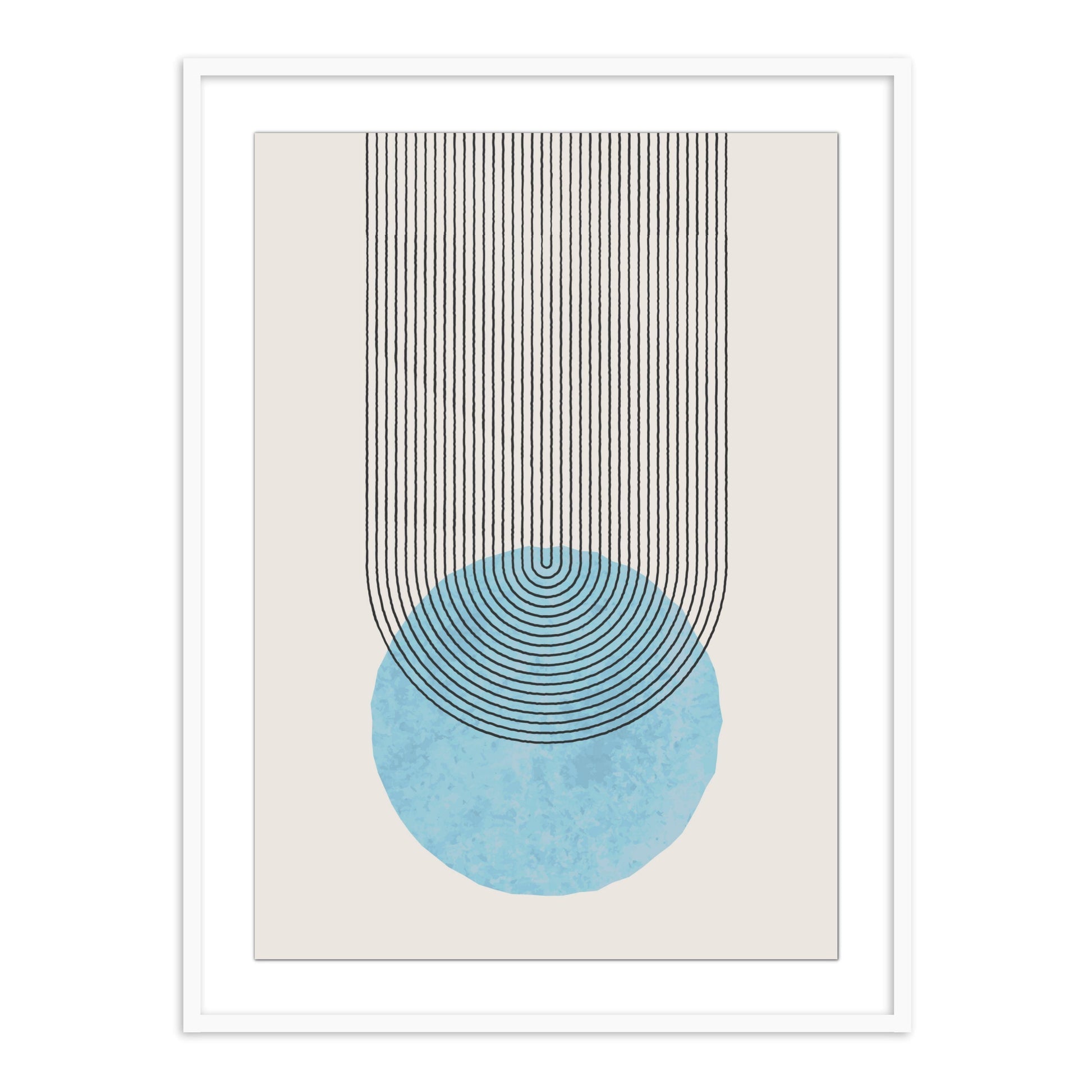 Buy Frames - Geometric Semicircle Design Wall Art Framed Painting For Living Room Bedroom and Home Decor by The Atrang on IKIRU online store