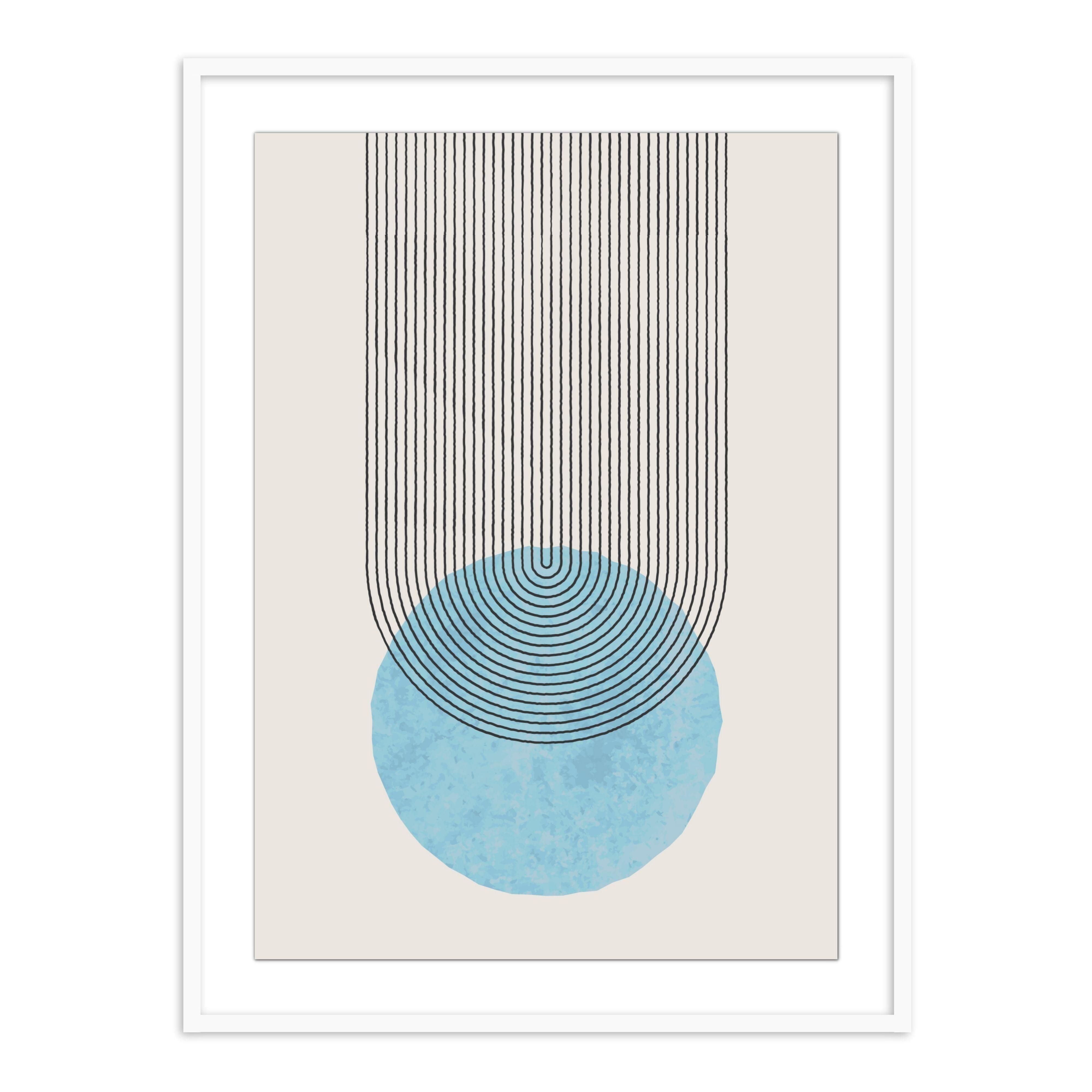Buy Frames - Geometric Semicircle Design Wall Art Framed Painting For Living Room Bedroom and Home Decor by The Atrang on IKIRU online store