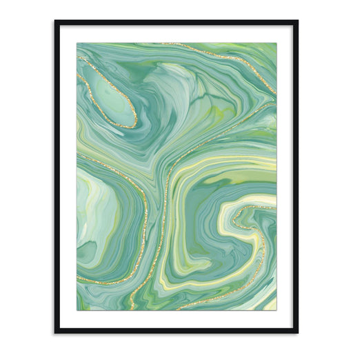 Buy Frames - Green Ripple Abstract Wall Art Painting Frame For Living Room, Bedroom and Home Decor by The Atrang on IKIRU online store