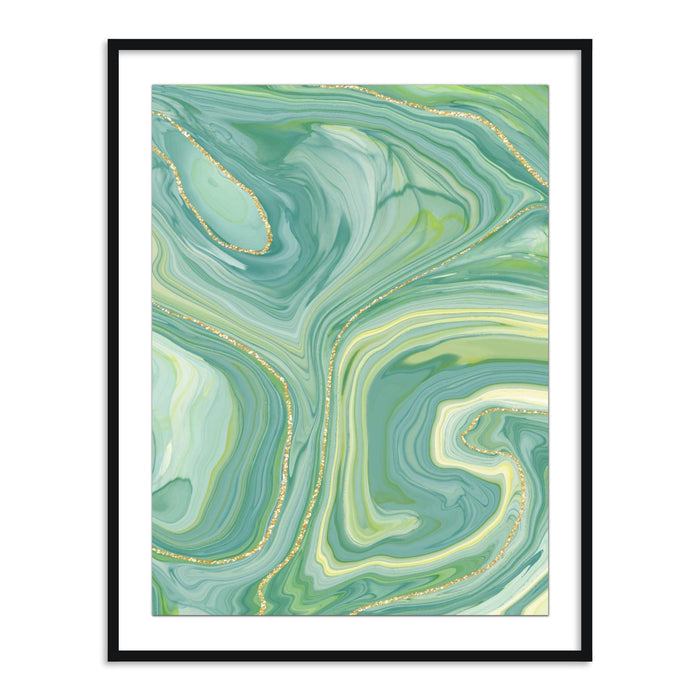 Buy Frames - Green Ripple Abstract Wall Art Painting Frame For Living Room Bedroom and Home Decor by The Atrang on IKIRU online store