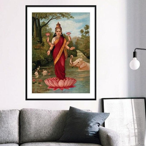 Buy Frames - Lakshmi on her Lotus by Raja Ravi Varma by The Atrang on IKIRU online store