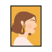 Buy Frames - Women Abstract Wall Art Painting Frame For Living Room Bedroom and Home Decor-Side Glance by The Atrang on IKIRU online store