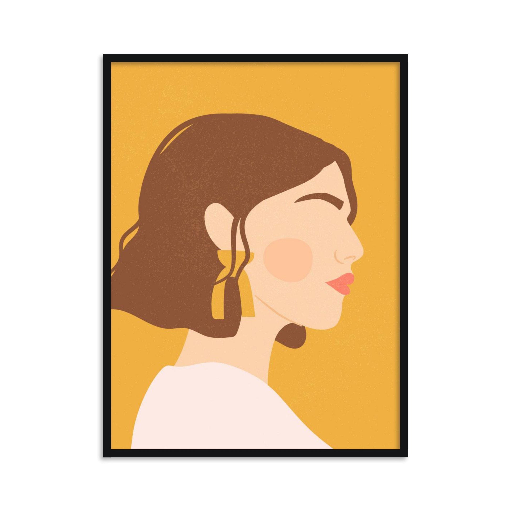 Buy Frames - Women Abstract Wall Art Painting Frame For Living Room Bedroom and Home Decor-Side Glance by The Atrang on IKIRU online store