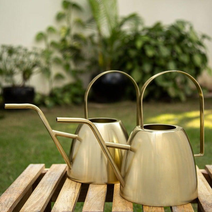 Buy garden decor - Urja Brass Golden Watering Can With Handle For Garden & Home by Home4U on IKIRU online store