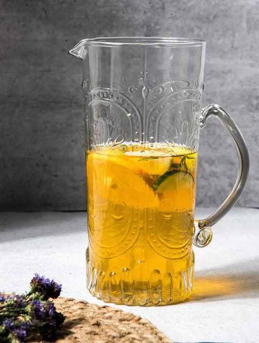 Buy Glasses & jug - Verdure Pitcher Glass Jug for Kitchen | Transparent Water Carafe by The Table Fable on IKIRU online store