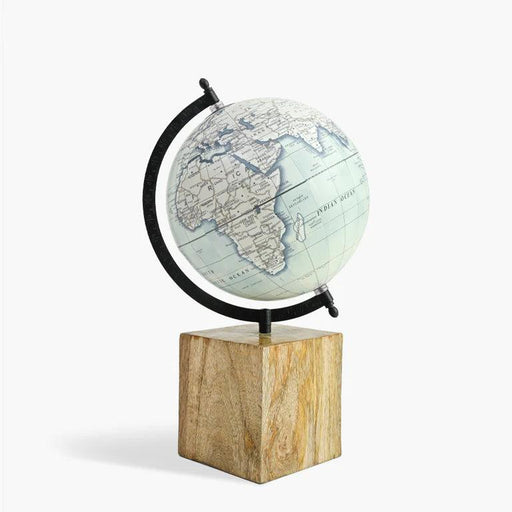 Buy Globe - Vintage Neutral World Globe 3D Acrylic and Wood For Table by Casa decor on IKIRU online store