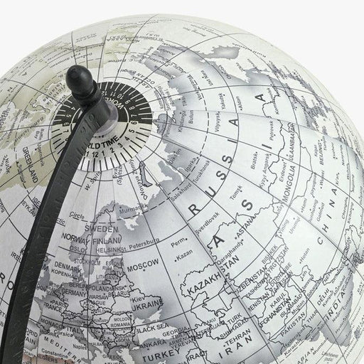Buy Globe - Vintage Neutral World Globe 3D Acrylic and Wood For Table by Casa decor on IKIRU online store