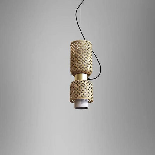 Buy Hanging Lights - Bamboo & Brass Finished Metamorphosis Pendant Lamp | Hanging Light For Living Room & Home by Mianzi on IKIRU online store