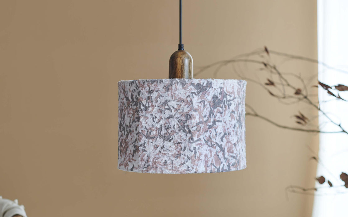 Buy Hanging Lights - Beautiful Decorative Hanging Lamp | Beige Finish Drum Ceiling Light For Home by Orange Tree on IKIRU online store