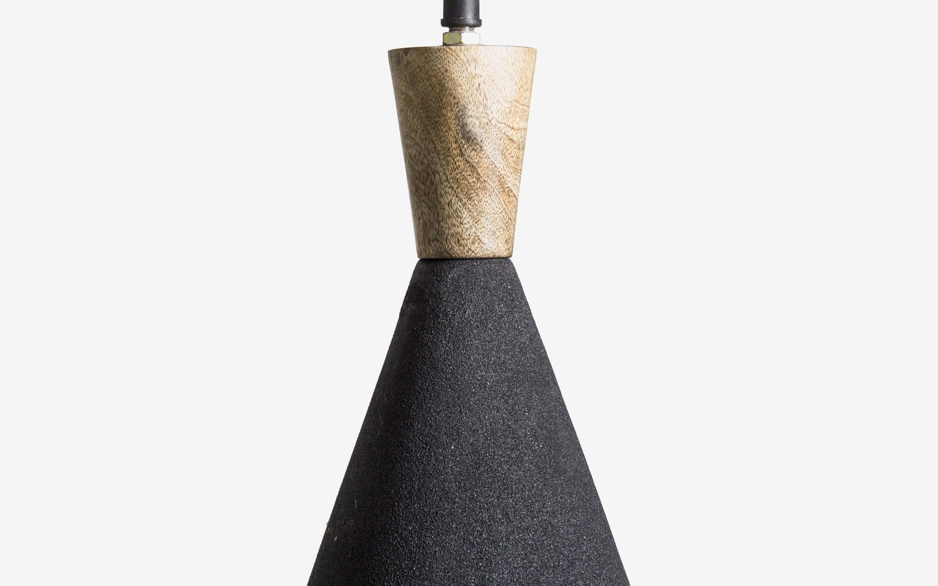 Buy Hanging Lights - Black Metal & Wood Conical Hanging Lamp | Pendant Light For Home Decor & Outdoor by Orange Tree on IKIRU online store