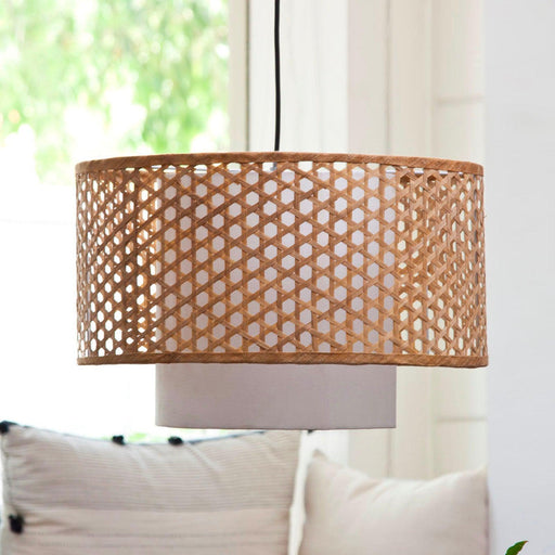 Buy Hanging Lights - Canna Decorative Brown Hanging Lamp | Bamboo Ceiling Pendant Light For Home Decor by Orange Tree on IKIRU online store