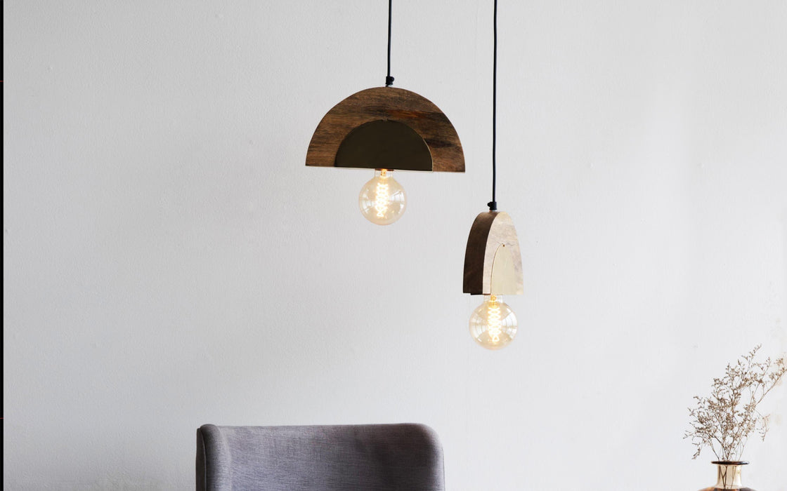 Buy Hanging Lights - Decorative Brown Wooden Hanging Lamp | Pendant Light For Home & Living Room by Orange Tree on IKIRU online store