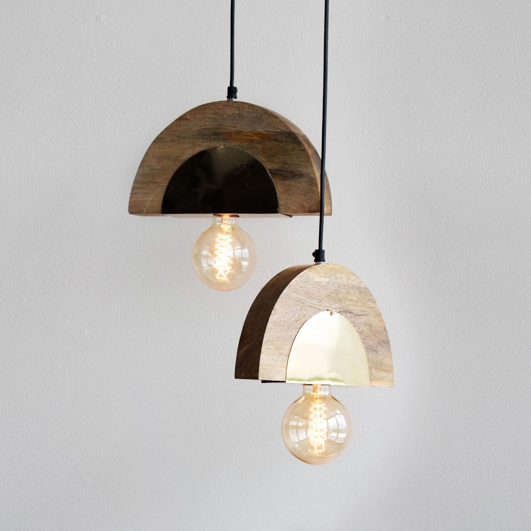 Buy Hanging Lights - Decorative Brown Wooden Hanging Lamp | Pendant Light For Living Room & Outdoor Hanging by Orange Tree on IKIRU online store