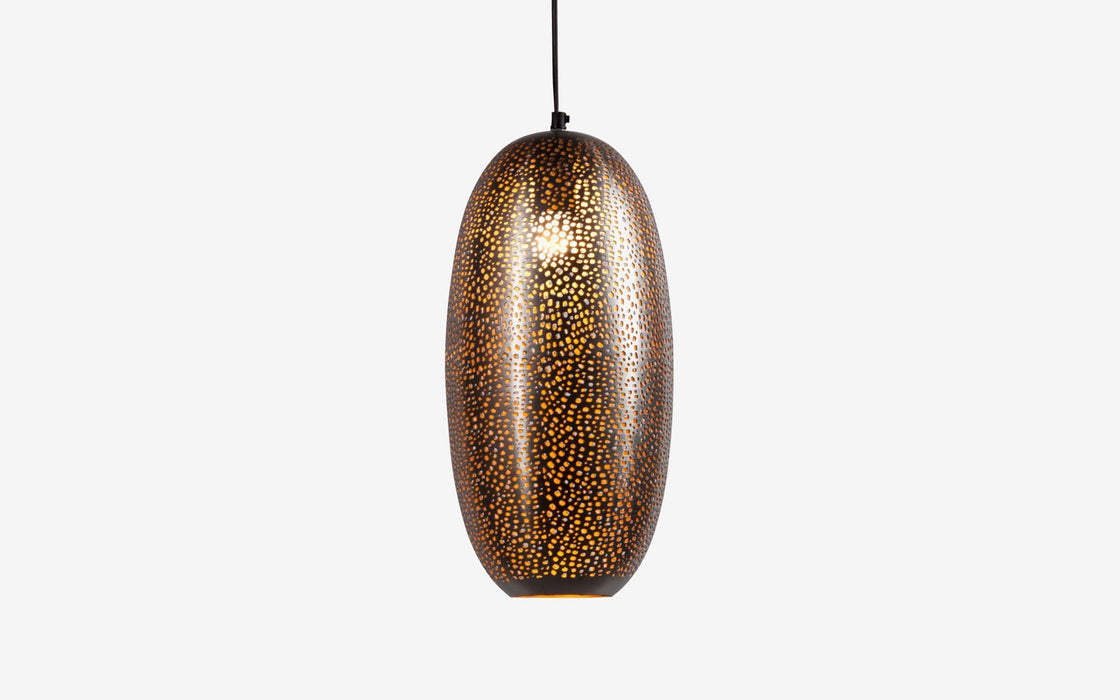 Buy Hanging Lights - Decorative Cylindrical Hanging Lamp | Gold Finish Celing Light For Home Decor by Orange Tree on IKIRU online store