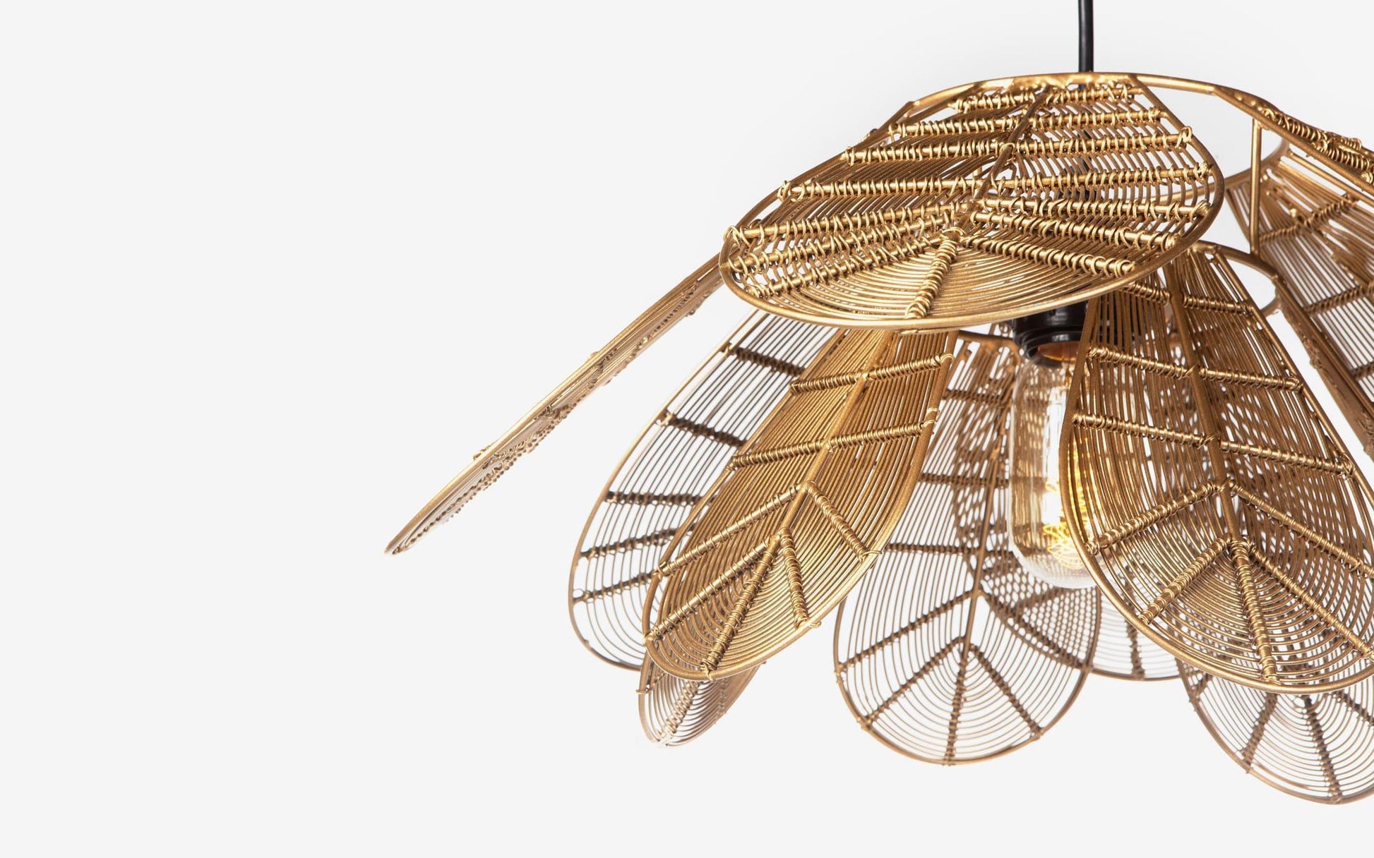 Buy Hanging Lights - Decorative Golden Flower Hanging Lamp | Ceiling Lights For Living Room by Orange Tree on IKIRU online store