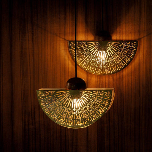 Buy Hanging Lights - Gandhara Unique Metallic Ceiling Hanging Light | Gold Decorative Hanging Lamp by Courtyard on IKIRU online store