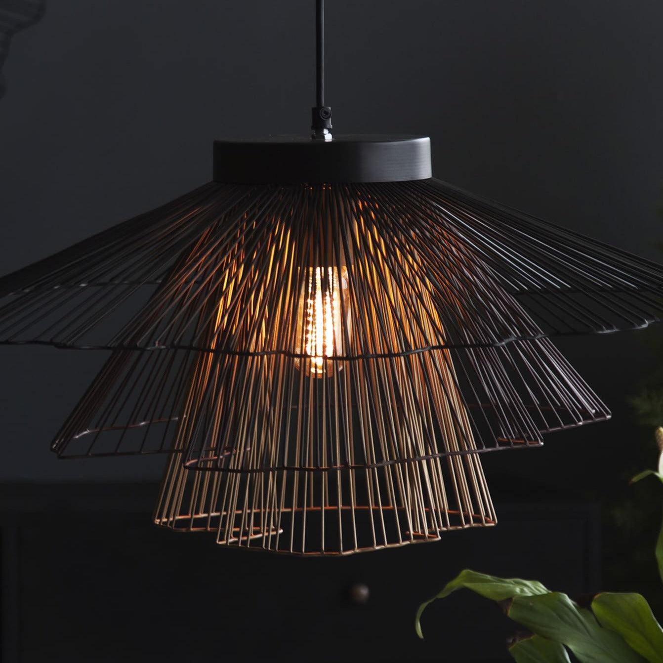 Buy Hanging Lights - Klimt Classic Big Hanging Lamp | Black Iron Single Ceiling Light For Home Decor by Orange Tree on IKIRU online store