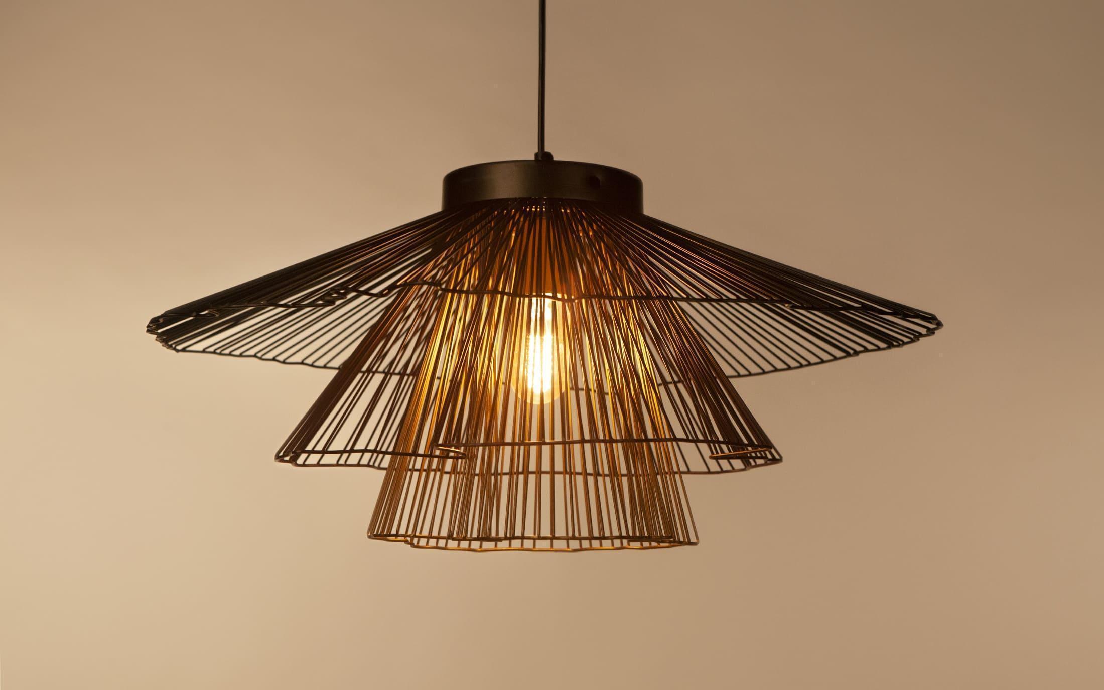 Buy Hanging Lights - Klimt Classic Big Hanging Lamp | Black Iron Single Ceiling Light For Home Decor by Orange Tree on IKIRU online store