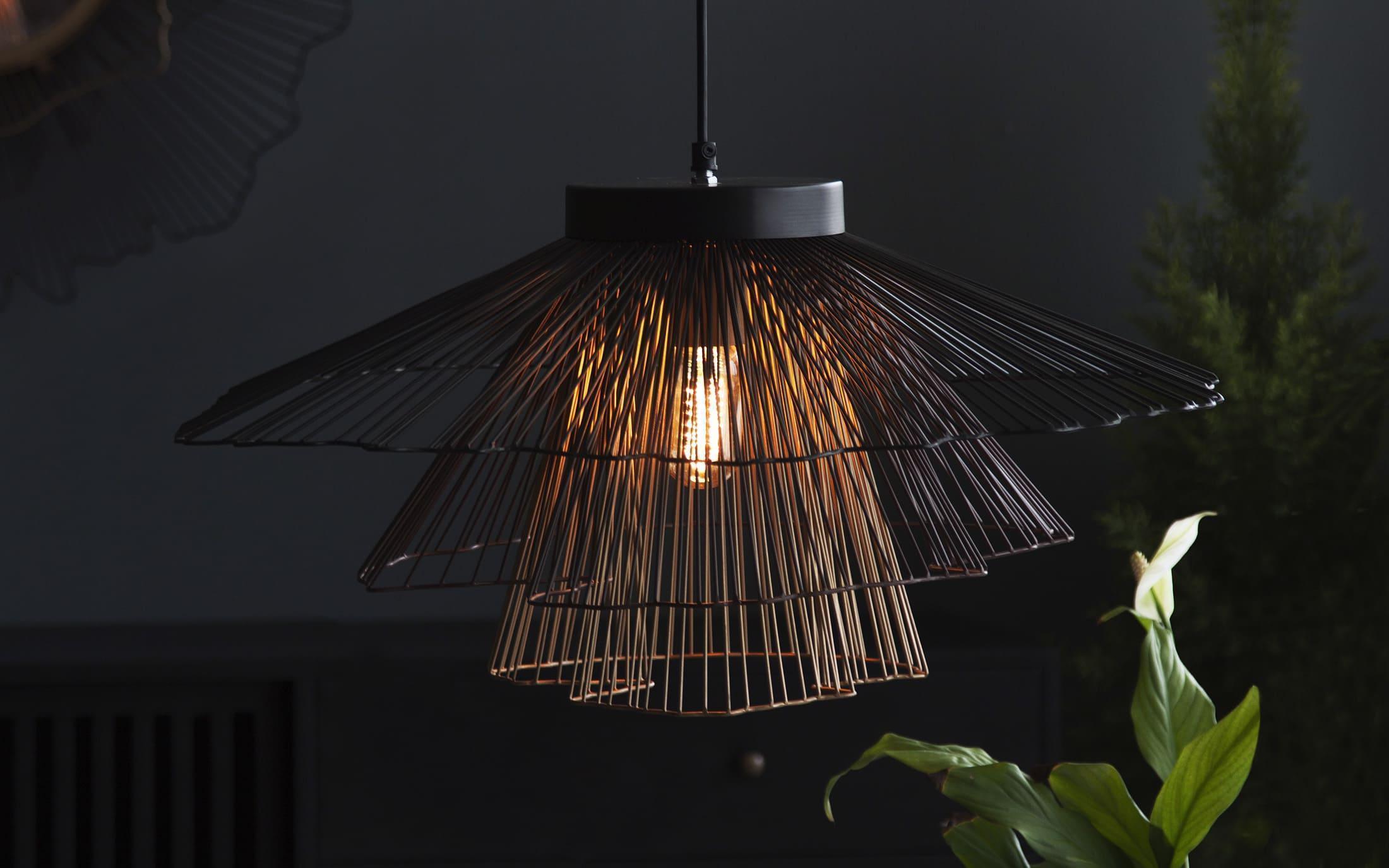 Klimt Classic Big Hanging Lamp | Black Iron Single Ceiling Light