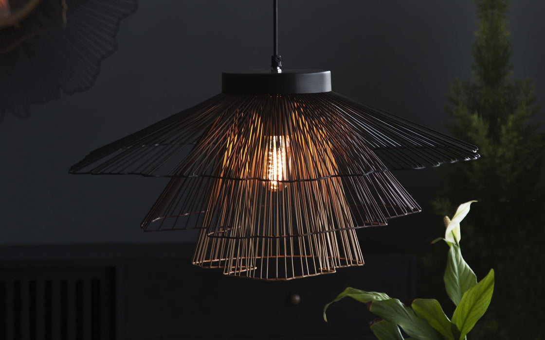 Buy Hanging Lights - Klimt Classic Big Hanging Lamp | Black Iron Single Ceiling Light For Home Decor by Orange Tree on IKIRU online store