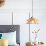 Buy Hanging Lights - Klimt Decorative Natural Finish Cane Hanging Lamp Light For Home Decor by Orange Tree on IKIRU online store