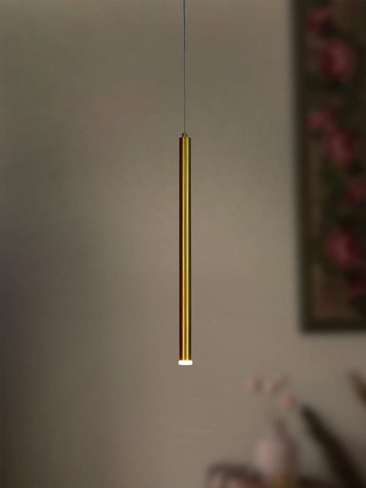 Buy Hanging Lights - Modern Gold Flute Ceiling Hanging Light | Pendant Lamp For Home Decoration by Fos Lighting on IKIRU online store