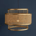 Buy Hanging Lights - Modern Iron & Cane Finish Golden Hanging Lamp | Pendant Light For Home Decor by Orange Tree on IKIRU online store