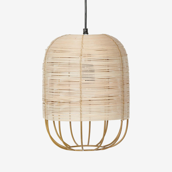 Buy Hanging Lights - Natural Cane & Iron Finish Hanging Lamp Light For Living Room Or Bedroom Decor by Orange Tree on IKIRU online store