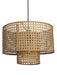 Buy Hanging Lights - Natural Rattan Cane Double Drum Shade Pendant Light Lamp For Home Decor by Fos Lighting on IKIRU online store