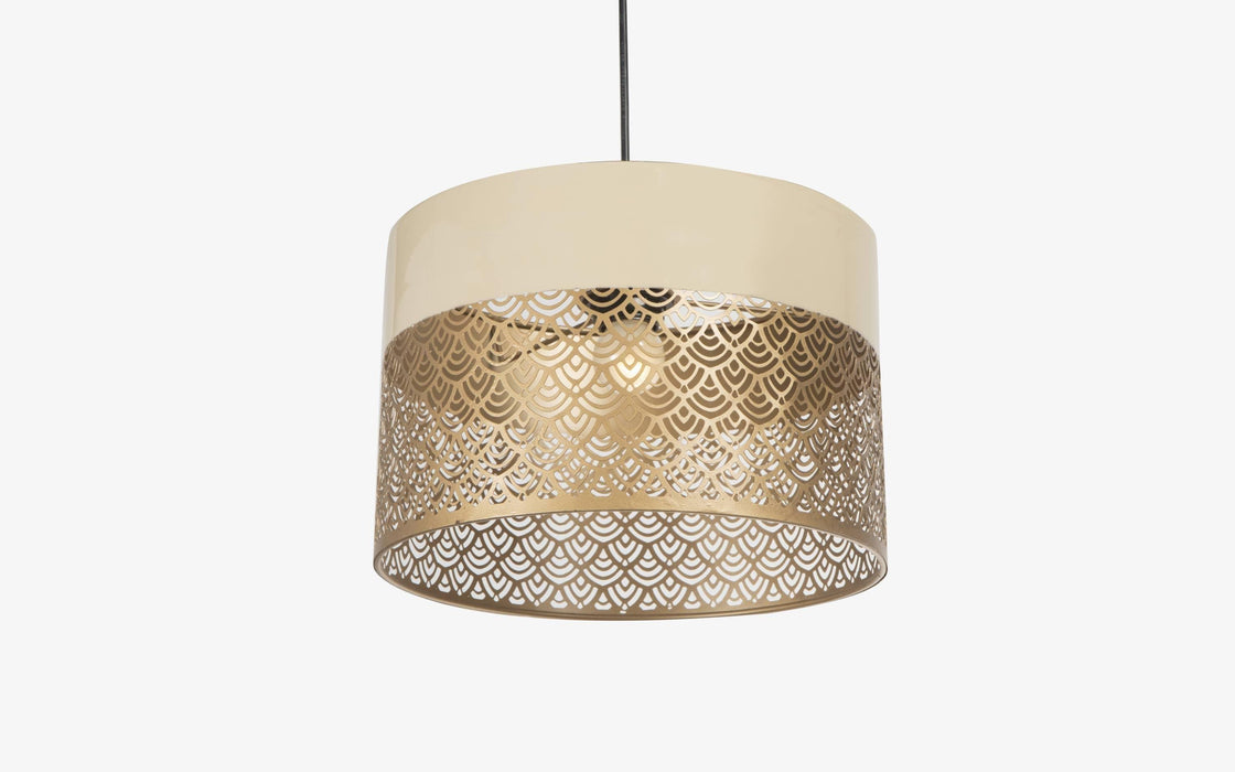 Buy Hanging Lights - Ralph Beautiful Squat Hanging Lamp | Golden Ceiling Light For Living Room & Bedroom by Orange Tree on IKIRU online store