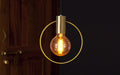 Buy Hanging Lights - Round Golden Hanging Lamp With LED Bulb | Ceiling Light For Blacony & Living Room by Orange Tree on IKIRU online store