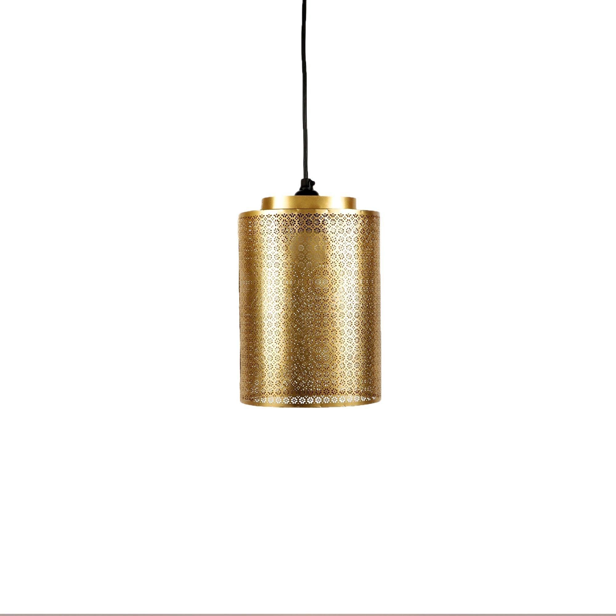 Buy Hanging Lights - Ruhani Gold Pendant Light | Hanging Lamp For Home Decor by Courtyard on IKIRU online store
