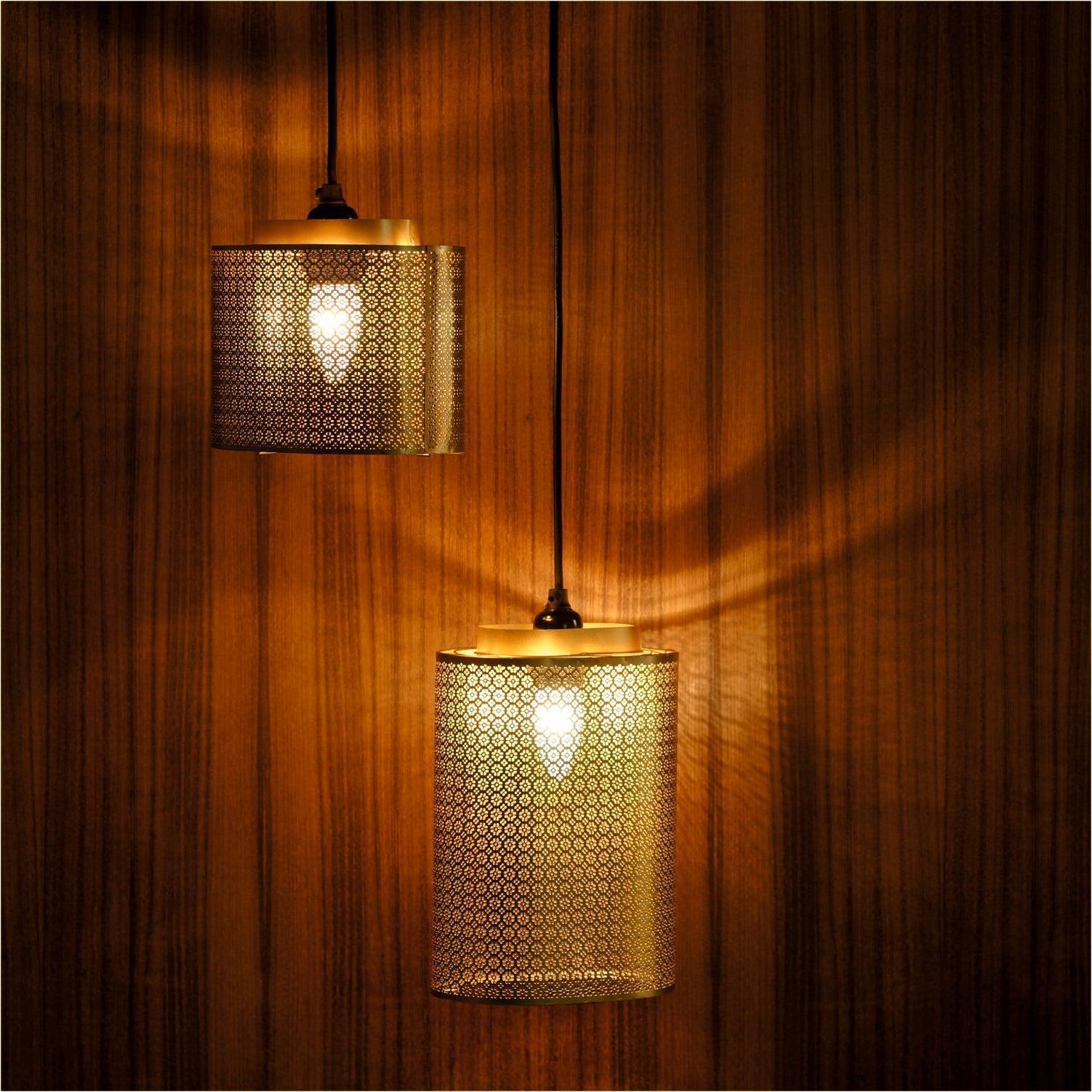 Buy Hanging Lights - Rumi Antique Gold Pendant Light | Luxury Hanging Lamp For Living Room & Home Decor by Courtyard on IKIRU online store