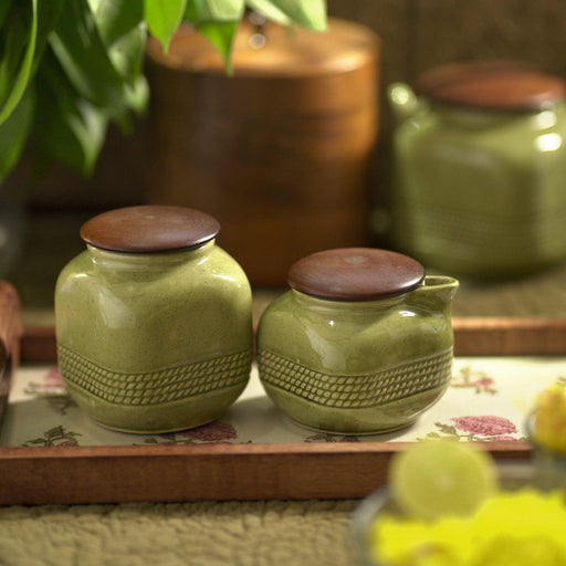 Buy Jars - Amiya Sugar And Milk Pots by Courtyard on IKIRU online store