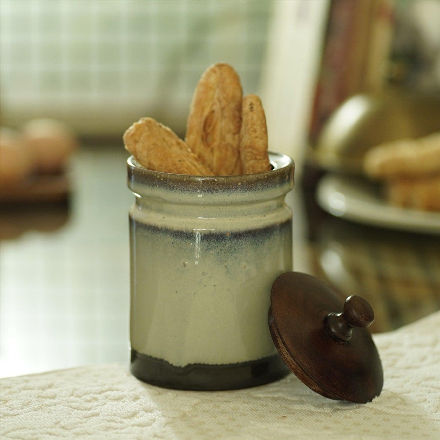 Buy Jars - Corjuem Ceramic Storage Jar With Lid For Biscuit & Tea Sugar | Kitchen Essentials by Courtyard on IKIRU online store