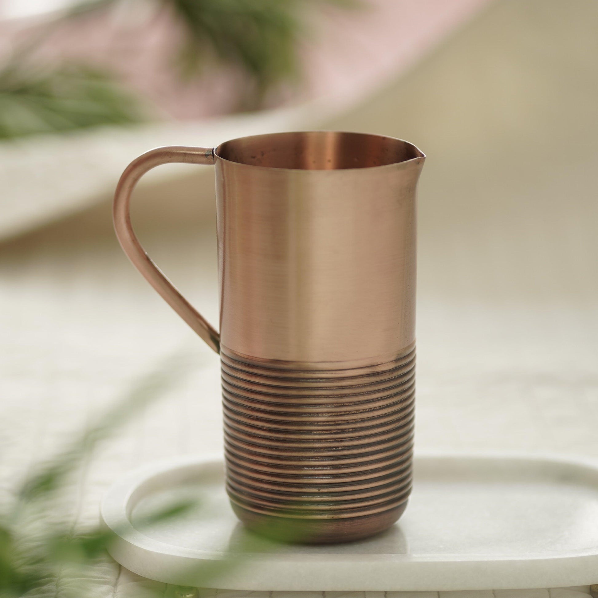 Buy Jugs - Bhor Antique Copper Water Jug | Tamba Storage Container For Dining Table & Serving by Courtyard on IKIRU online store