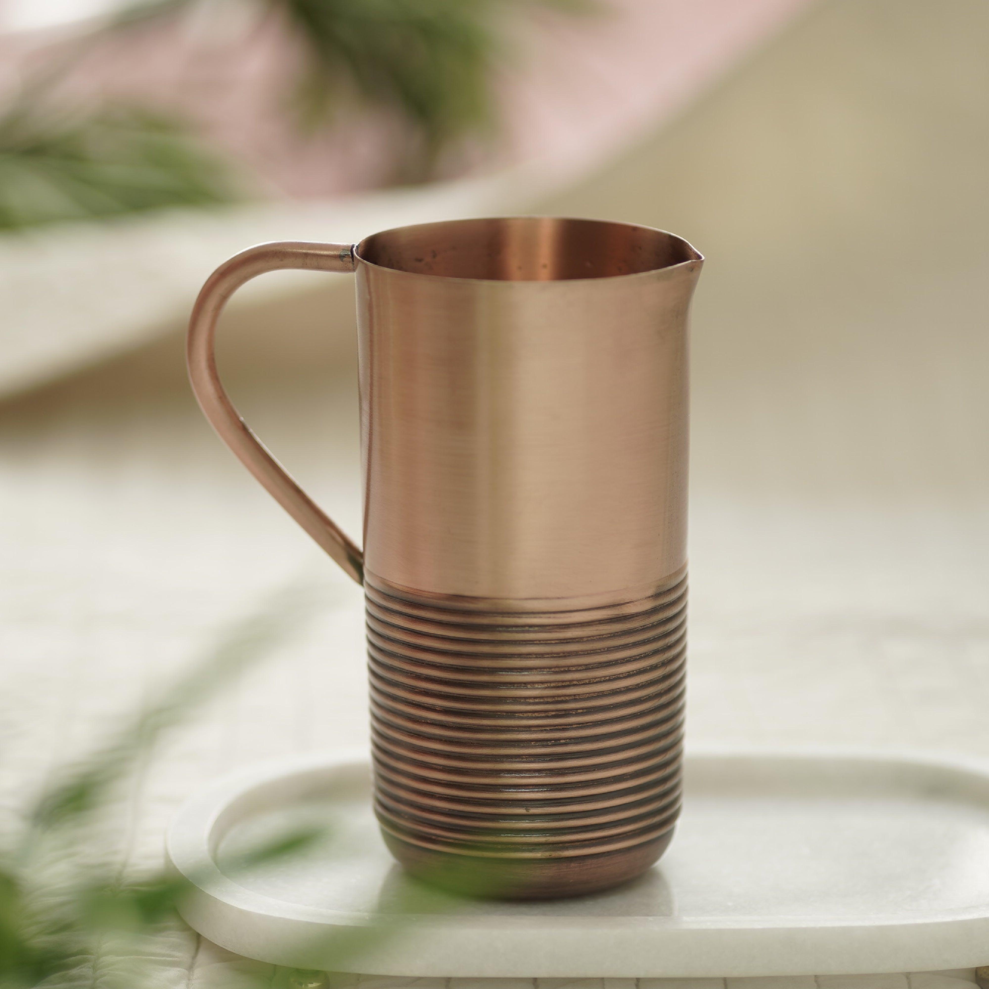 Buy Jugs - Bhor Antique Copper Water Jug | Tamba Storage Container For Dining Table & Serving by Courtyard on IKIRU online store