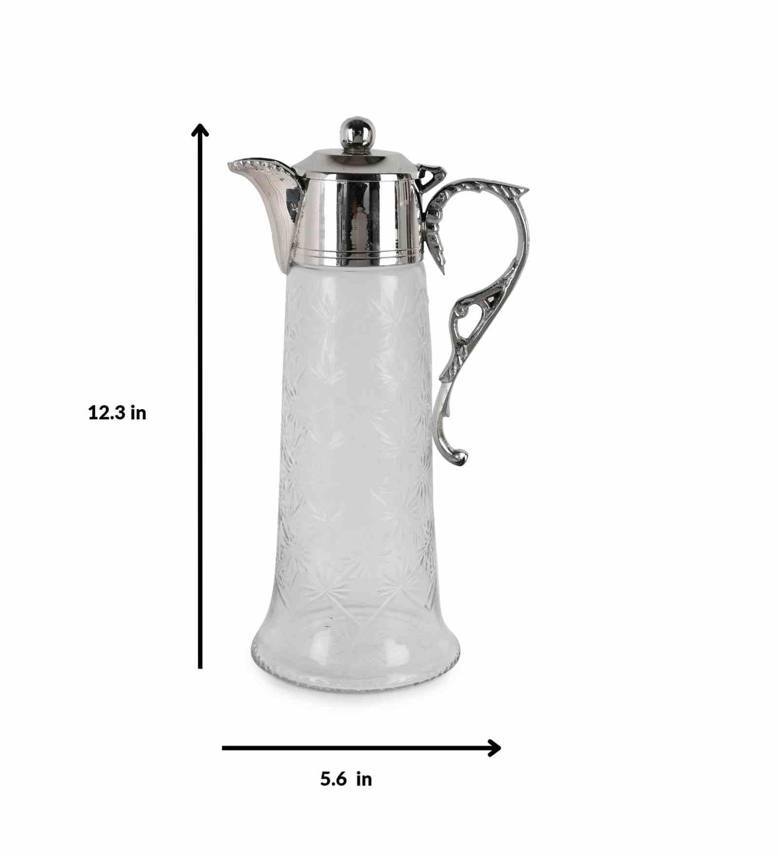 Buy Jugs - Transparent Neer Brass Jug and Glass Set Of 2 For Dining Table and Gifting by Manor House on IKIRU online store