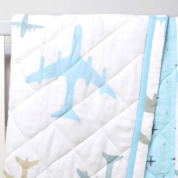 Buy Kids Blankets/ Quilts/ Dohar - Organic Cotton Baby Quilt Dream Wings Throw | Blanket Shawl Coverlet by Masilo on IKIRU online store