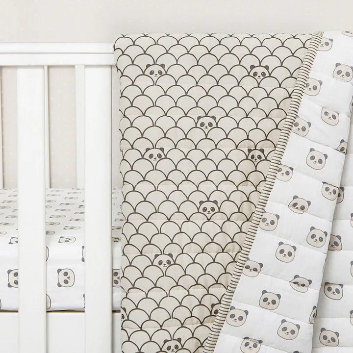 Buy Kids Blankets/ Quilts/ Dohar - Organic Cotton Quilt Peekaboo Panda for Bed and Sofa | Blanket Shawl by Masilo on IKIRU online store