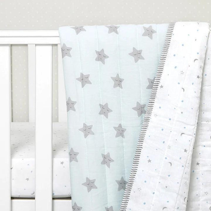 Buy Kids Blankets/ Quilts/ Dohar - Organic Cotton Quilt Sleepy Star Blanket Shawl | Quilt Throw Coverlet by Masilo on IKIRU online store