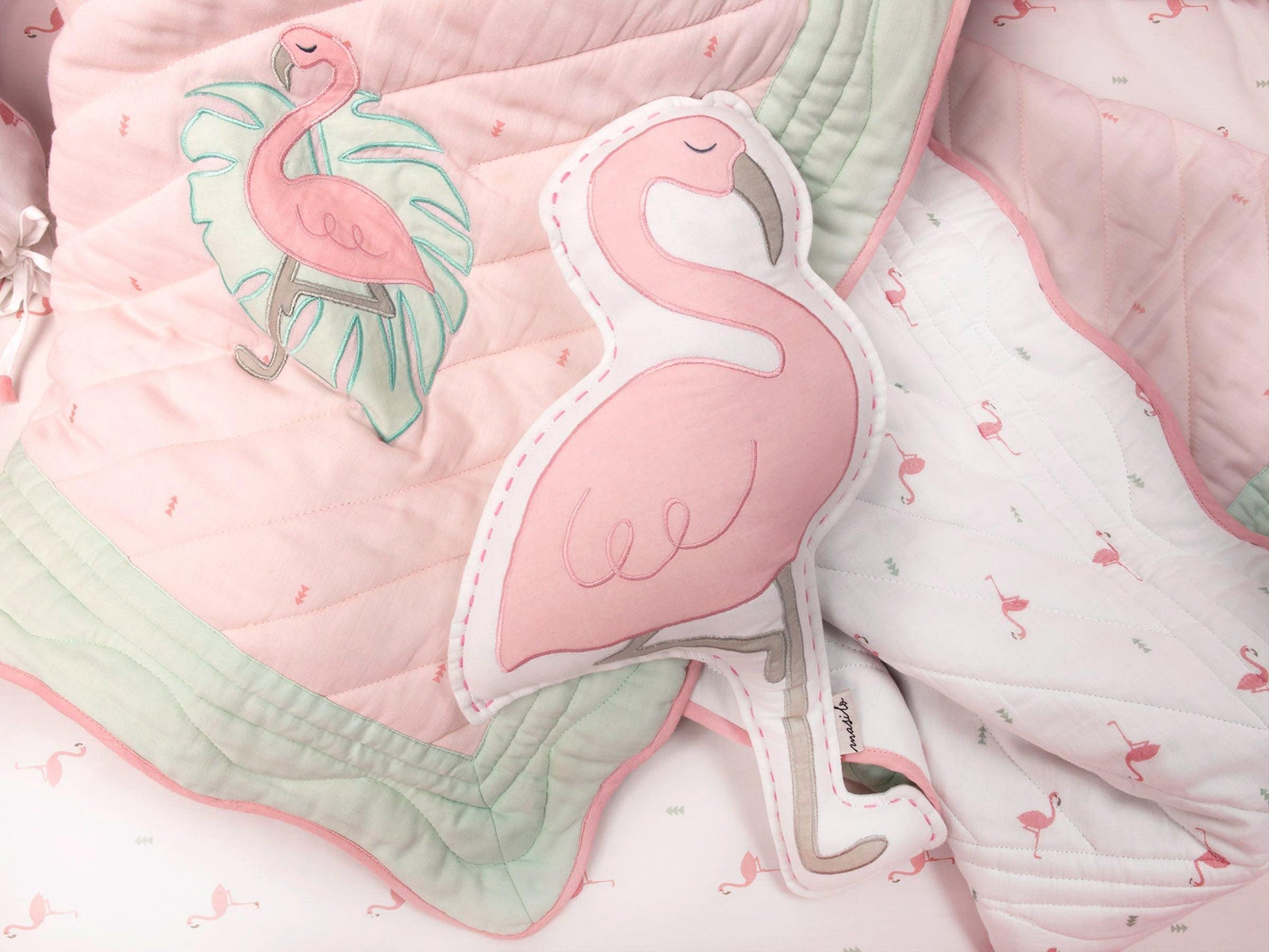 Buy Kids Pillows/ Cushions/ Bolsters - Organic Shape Cushion Hello Flamingo for Kids Bed | Child Sofa Pillow by Masilo on IKIRU online store