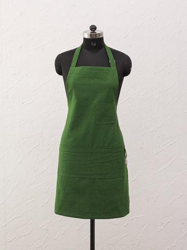 Buy Kitchen Apron - Cotton Solid Colour Kitchen Apron with Front Pockets by House this on IKIRU online store
