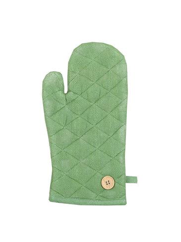 Buy Kitchen Gloves - Green Oven Mitten Set of 2 Quilted Cotton Glove For Microwave Kitchen Utilities by House this on IKIRU online store